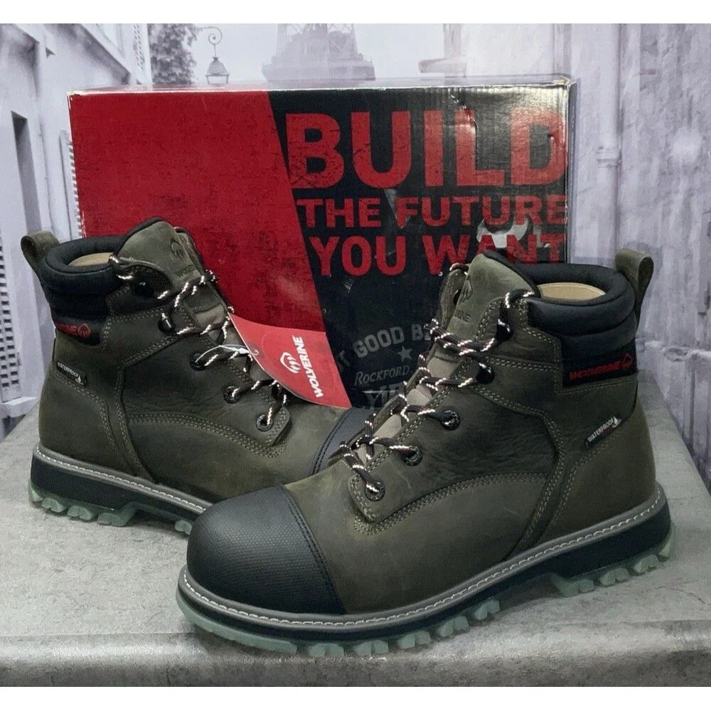 Wolverine Floorhand LX Cap-Toe 6”Work Boot Men Bungee Cord Size 11